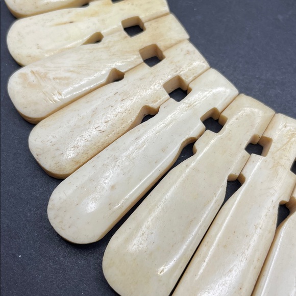 Bovine bone necklace/choker vintage C40 - Picture 5 of 7